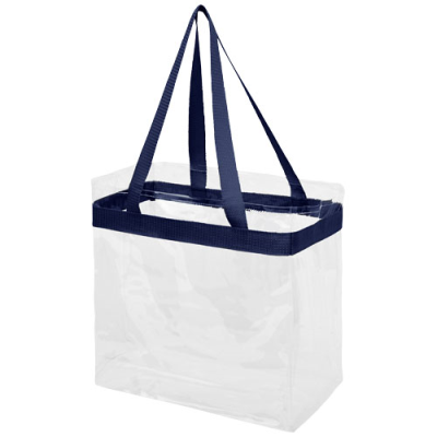 HAMPTON CLEAR TRANSPARENT TOTE BAG 13L in Navy & Clear Transparent Clear Transparent