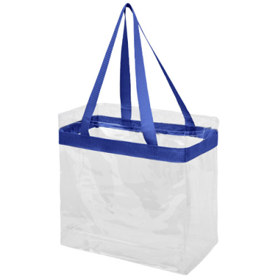 HAMPTON CLEAR TRANSPARENT TOTE BAG 13L in Royal Blue & Clear Transparent Clear Transparent