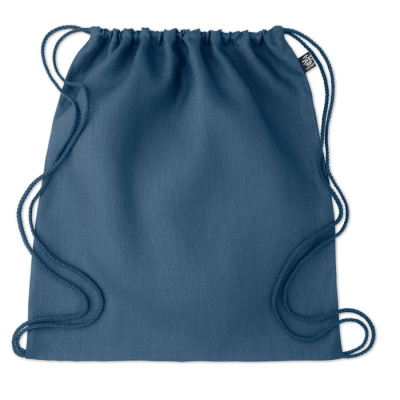 HEMP DRAWSTRING BAG 200 GR & M² in Blue