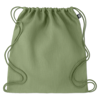 HEMP DRAWSTRING BAG 200 GR & M² in Green