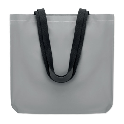 HIGH REFLECTIVE SHOPPER TOTE BAG in Silver