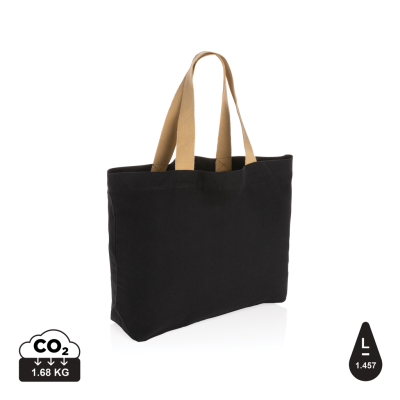 IMPACT AWARE™ 240 GSM RCANVAS LARGE TOTE UNDYED in Black