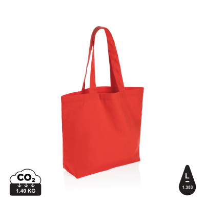 IMPACT AWARE™ 240 GSM RCANVAS SHOPPER W & POCKET in Luscious Red