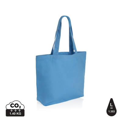 IMPACT AWARE™ 240 GSM RCANVAS SHOPPER W & POCKET in Tranquil Blue