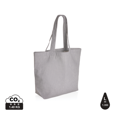 IMPACT AWARE™ 240 GSM RCANVAS SHOPPER W & POCKET UNDYED in Grey