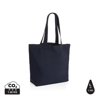 IMPACT AWARE™ 240 GSM RCANVAS SHOPPER W & POCKET UNDYED in Navy