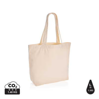 IMPACT AWARE™ 240 GSM RCANVAS SHOPPER W & POCKET UNDYED in Off White