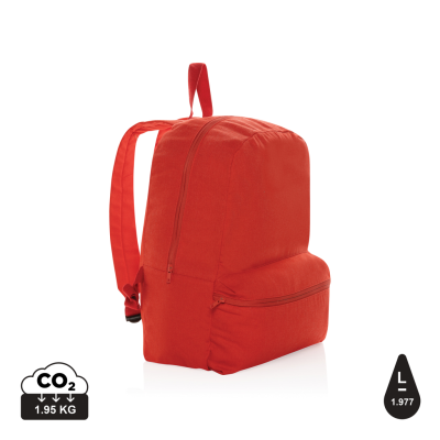 IMPACT AWARE™ 285 GSM RCANVAS BACKPACK RUCKSACK in Luscious Red