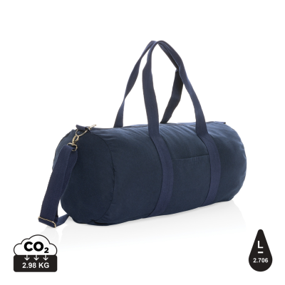 IMPACT AWARE™ 285GSM RCANVAS DUFFLE BAG UNDYED in Navy