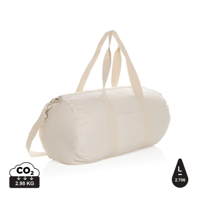 IMPACT AWARE™ 285GSM RCANVAS DUFFLE BAG UNDYED in Off White