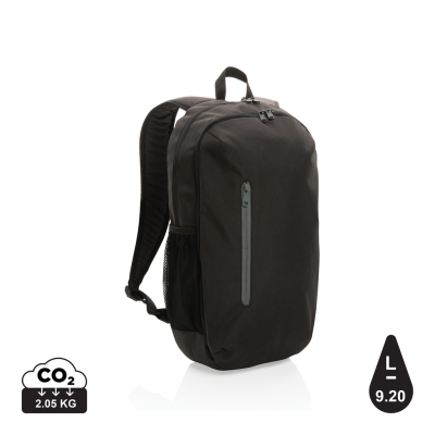 IMPACT AWARE™ 300D RPET CASUAL BACKPACK RUCKSACK in Black, Grey