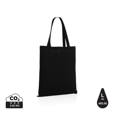 IMPACT AWARE™ RECYCLED COTTON TOTE 145G in Black