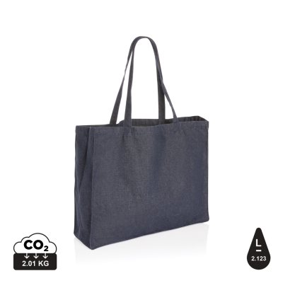 IMPACT AWARE™ RECYCLED DENIM SHOPPER in Blue