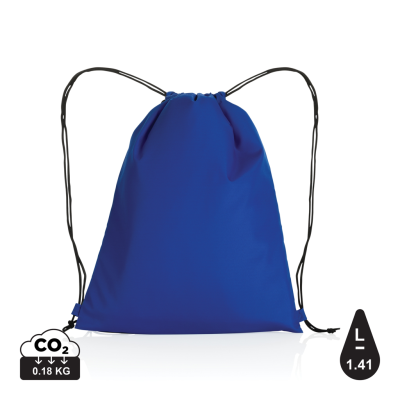 IMPACT AWARE™ RPET 190T DRAWSTRING BAG in Blue