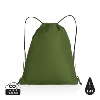 IMPACT AWARE™ RPET 190T DRAWSTRING BAG in Green