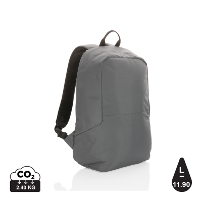 IMPACT AWARE™ RPET ANTI-THEFT BACKPACK RUCKSACK in Anthracite Grey