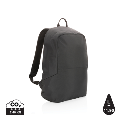 IMPACT AWARE™ RPET ANTI-THEFT BACKPACK RUCKSACK in Black