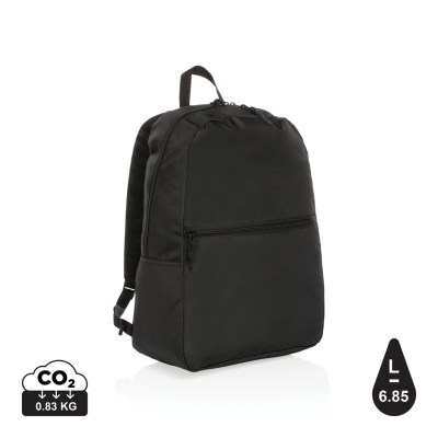 IMPACT AWARE™ RPET LIGHTWEIGHT BACKPACK RUCKSACK in Black