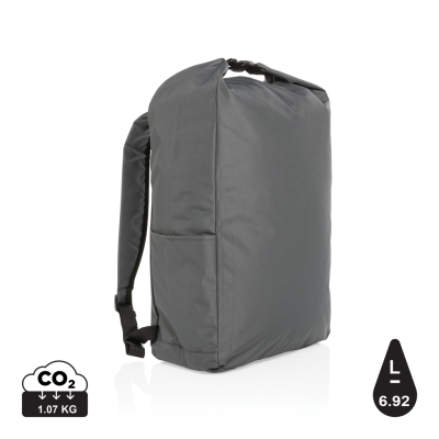 IMPACT AWARE™ RPET LIGHTWEIGHT ROLLTOP BACKPACK RUCKSACK in Anthracite