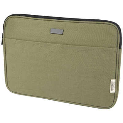 JOEY 14 INCH GRS RECYCLED CANVAS LAPTOP SLEEVE 2L in Olive