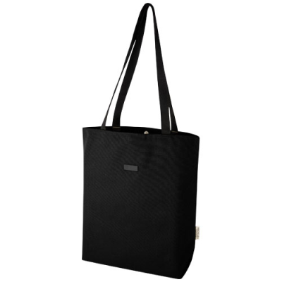 JOEY GRS RECYCLED CANVAS VERSATILE TOTE BAG 14L in Solid Black