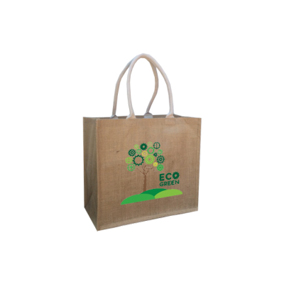 JUT4LH LARGE JUTE SUSTAINABLE BAG with Extra Large Gusset & Handles