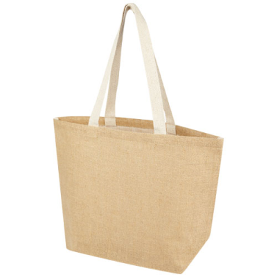 JUTA 300 G & M² JUTE TOTE BAG 12L in Natural & White