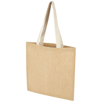 JUTA 300 G & M² JUTE TOTE BAG 7L in Natural & White