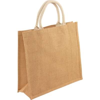 JUTE SHOPPER TOTE BAG