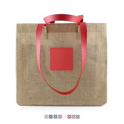 JUTE UNLINED TOTE with Como Long Handles & Trim