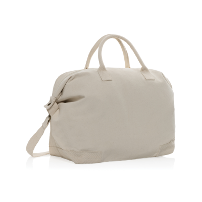 KEZAR AWARE™ 500 GSM RECYCLED CANVAS DELUXE WEEKEND BAG in Off White