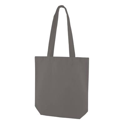 KINDI GREY 100% CANVAS ECO SHOPPER 10OZ TOTE BAG with Long Handles