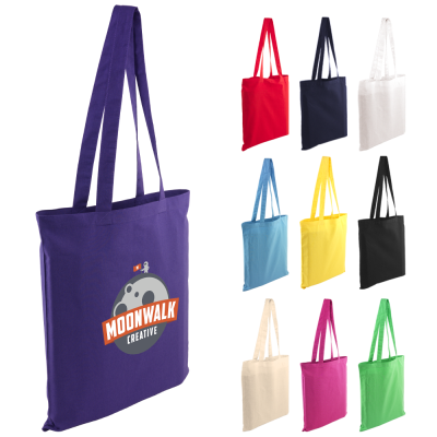 KINGSBRIDGE COLOUR COTTON SHOPPER TOTE BAG - 5OZ