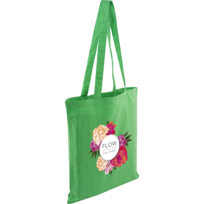 KINGSBRIDGE COLOUR COTTON SHOPPER TOTE BAG - 5OZ GREEN