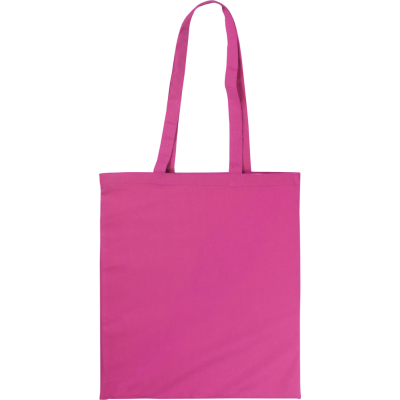 KINGSBRIDGE COLOUR COTTON SHOPPER TOTE BAG - 5OZ PINK