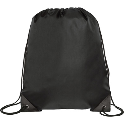 KINGSGATE ECO RECYCLED DRAWSTRING BAG in Black