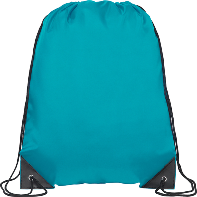 KINGSGATE ECO RECYCLED DRAWSTRING BAG in Turquoise