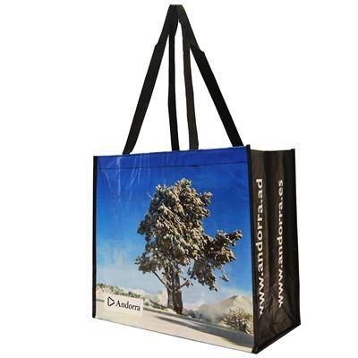 KNOWSLEY LAMINATED POLYPROPYLENE TOTE BAG with Long Handles