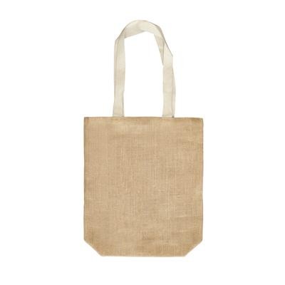 KOBE 100% ECO NATURAL NON-LAMINATED JUTE BAG with Long Cotton Webbing Handles