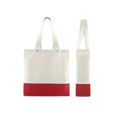 KOMBA RED 100% CANVAS ECO SHOPPER 10OZ TOTE BAG