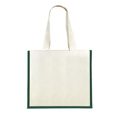 KONGONI GREEN 100% COTTON ECO SHOPPER 10OZ TOTE BAG with Dyed Gusset & Long Handles