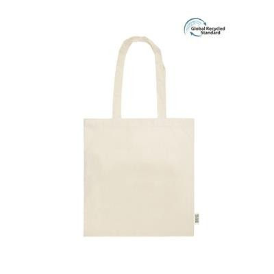 KOO 100% RECYCLED COTTON ECO SHOPPER 5OZ TOTE BAG with Long Handles