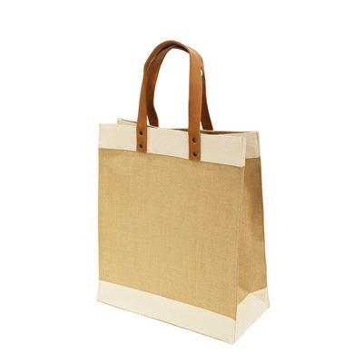 KORONGO LAMINATED 100% ECO JUTE BAG with Canvas Trim & Inner Pocket