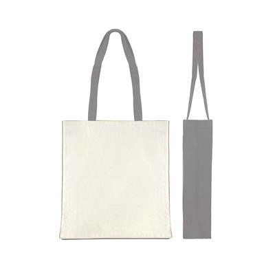 KUKU GREY 100% CANVAS ECO SHOPPER 10OZ TOTE BAG