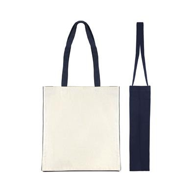 KUKU NAVY 100% CANVAS ECO SHOPPER 10OZ TOTE BAG