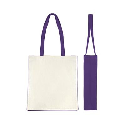 KUKU PURPLE 100% CANVAS ECO SHOPPER 10OZ TOTE BAG