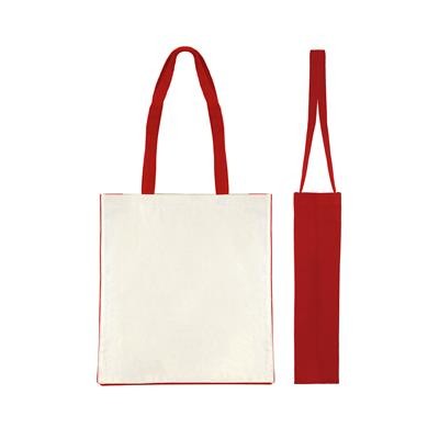 KUKU RED 100% CANVAS ECO SHOPPER 10OZ TOTE BAG