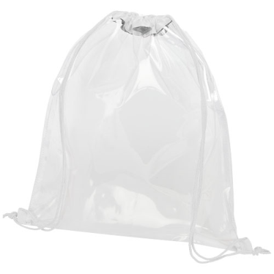 LANCASTER CLEAR TRANSPARENT DRAWSTRING BAG 5L in White & Transparent Clear Transparent