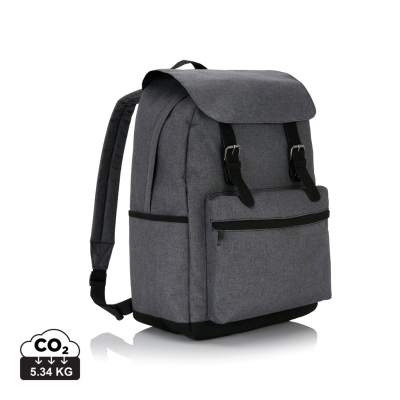 LAPTOP BACKPACK RUCKSACK with Magnetic Bucklestraps in Grey