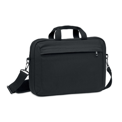 LAPTOP BAG in Washed Canvas in Black